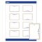 Avery Printable Rectangle Tags, Gold & Navy Border with Florals, 2" x 3", Matte White Rectangle Tags, Laser/Inkjet, 80ct, Great for Product Tags